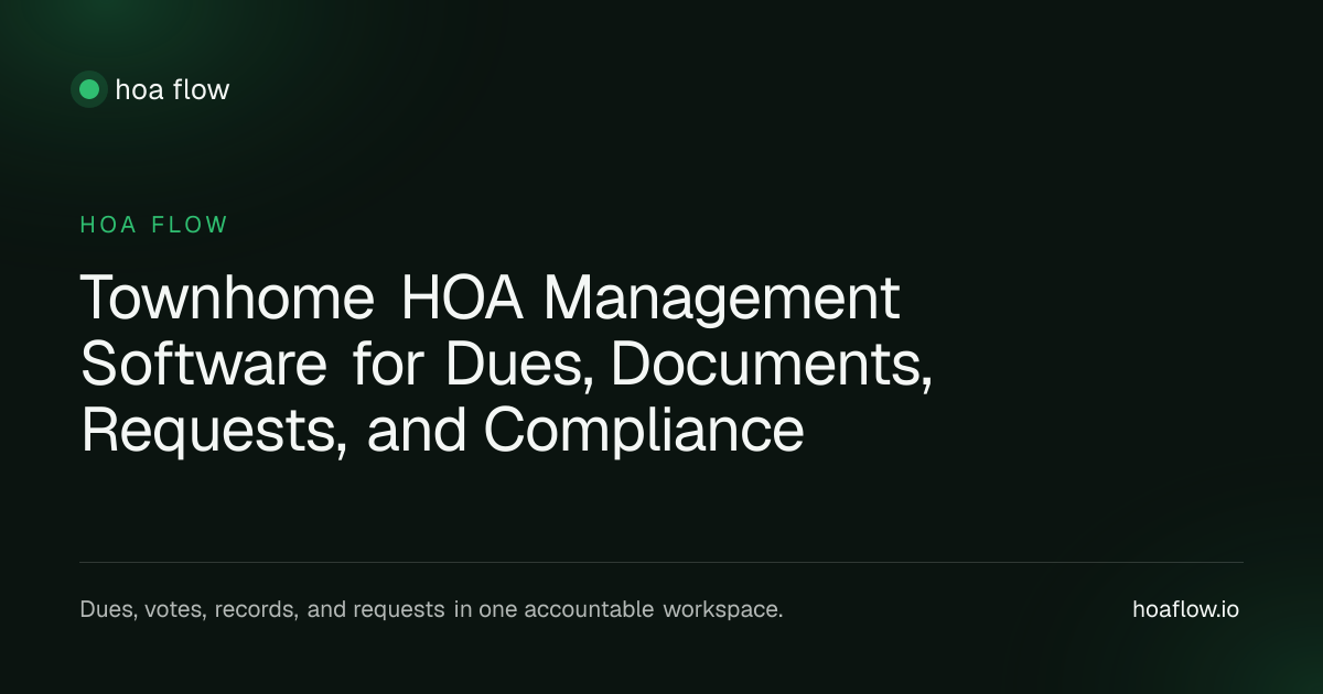 Townhome HOA Management Software for Dues, Documents, Requests, and ...
